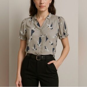 Women’s Crane Print Shirt